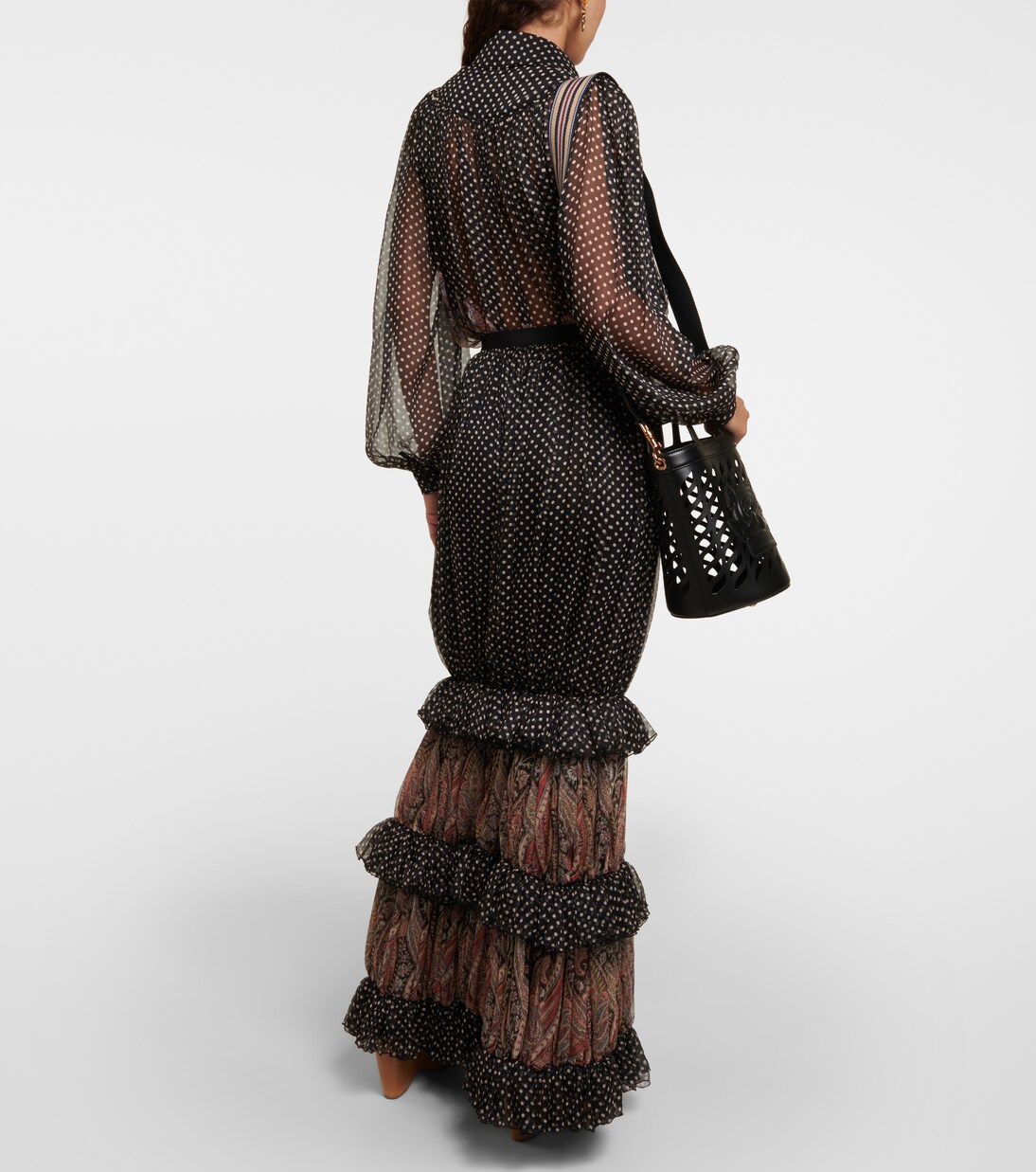 Gonna lunga in seta con stampa | Etro
