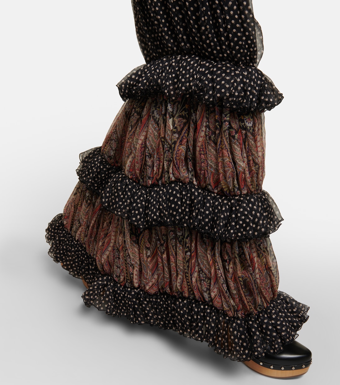 Gonna lunga in seta con stampa | Etro