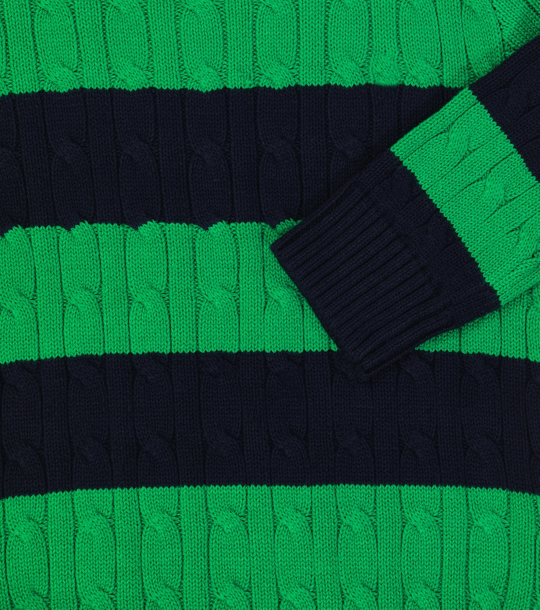 Pullover in cotone a trecce e righe | Polo Ralph Lauren Kids