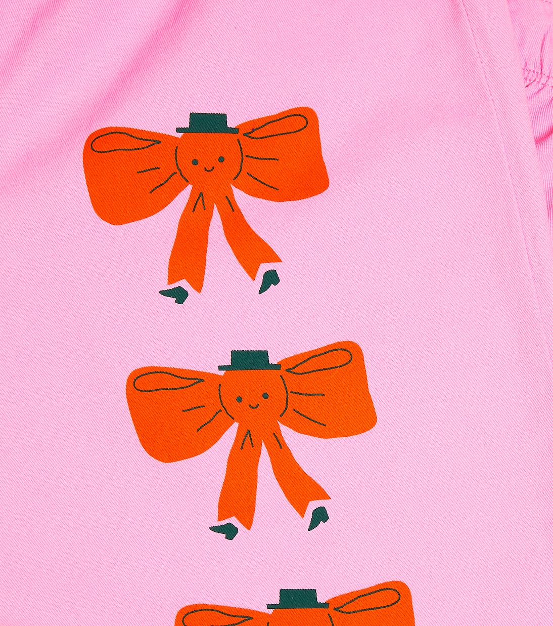 Pantaloni in cotone con stampa e volant | Tinycottons