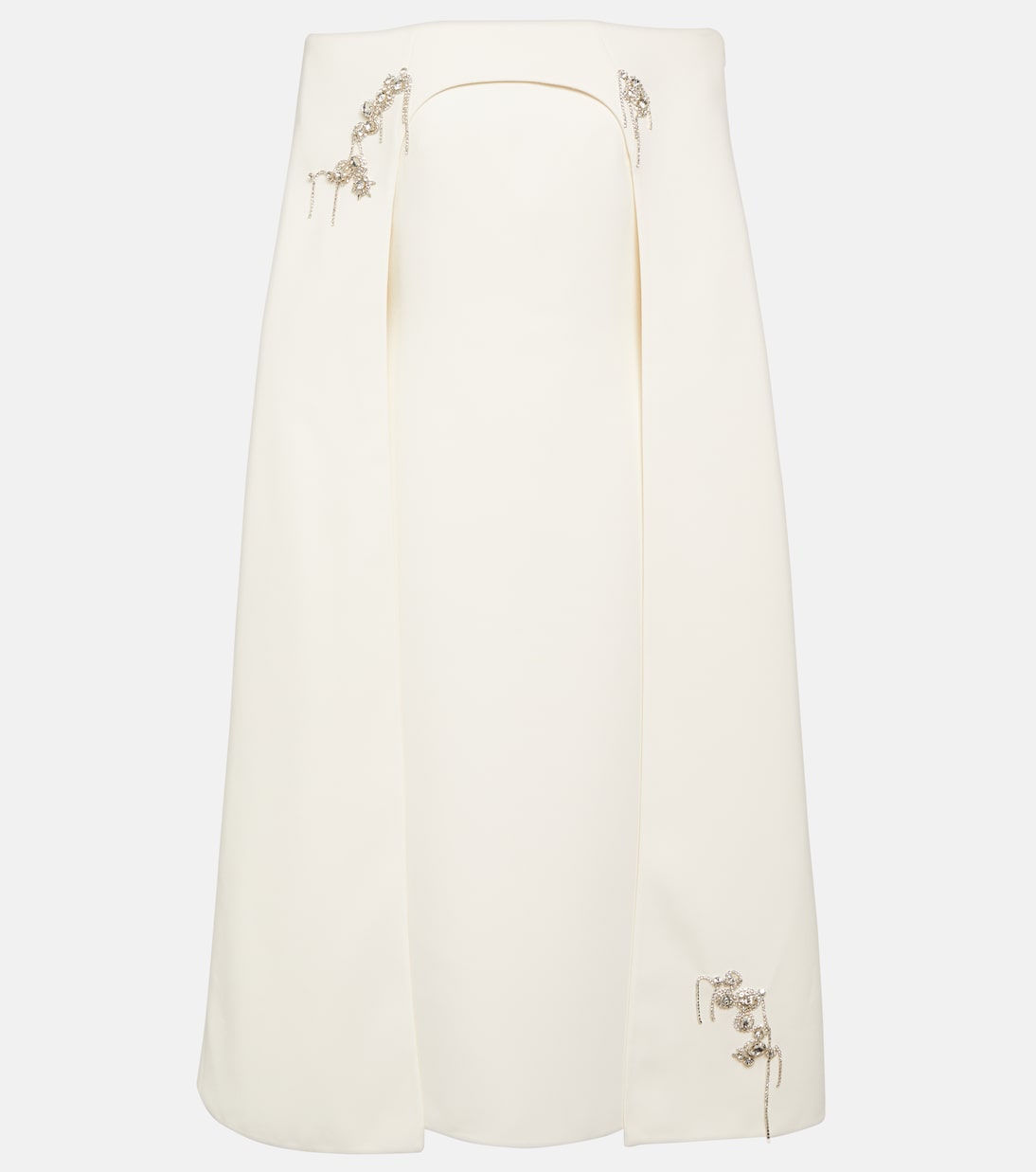 Novia - vestido midi con capa y cristales | Safiyaa