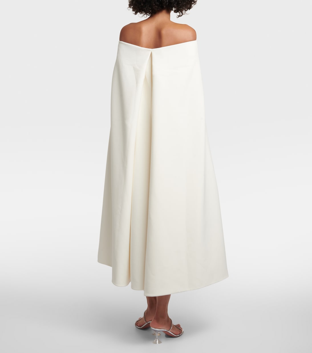 Novia - vestido midi con capa y cristales | Safiyaa