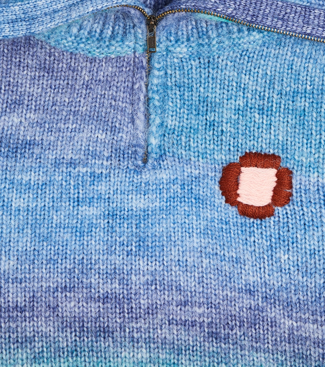 Pullover Flower con mezza zip | Jellymallow