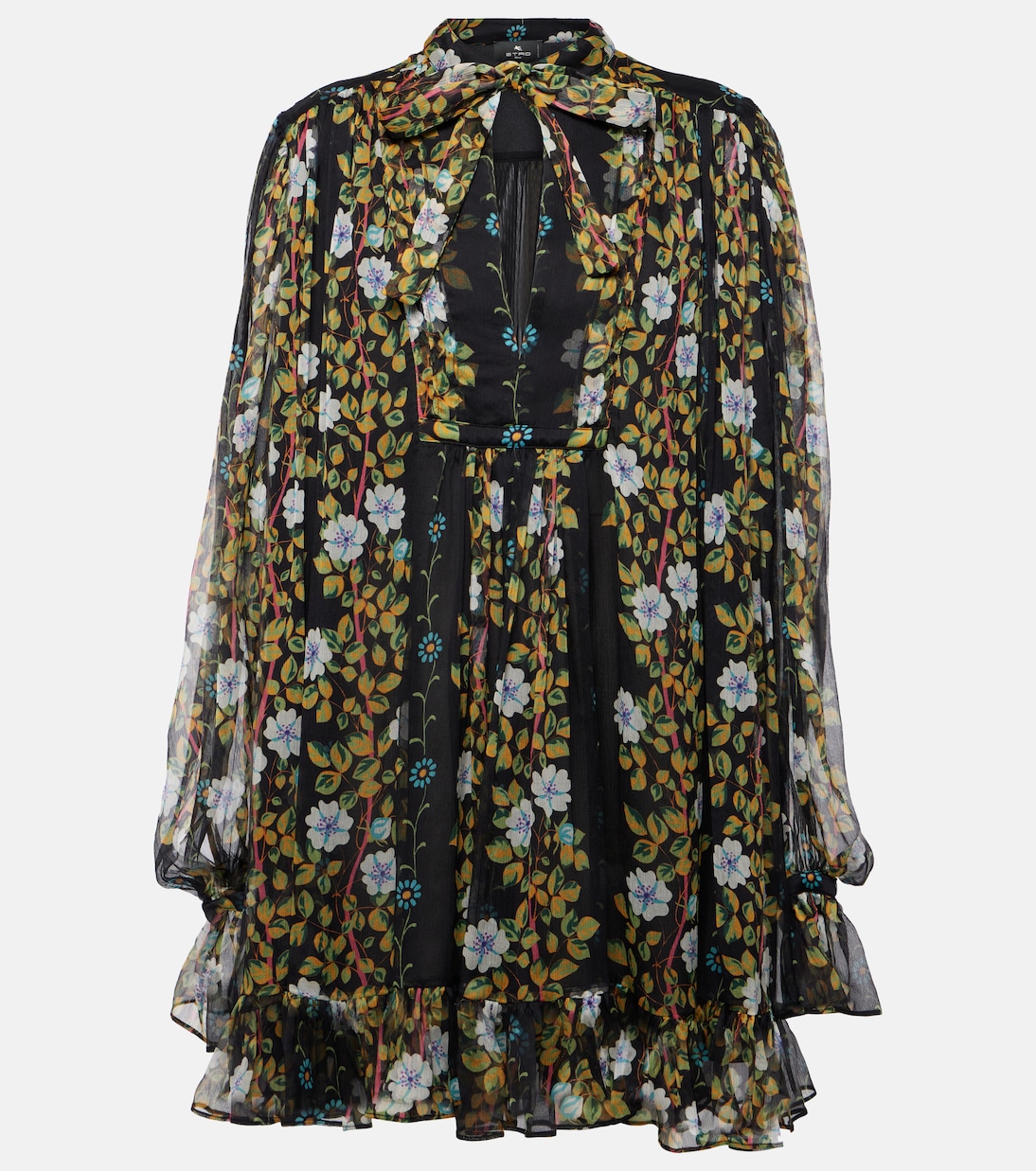 Miniabito in crépon di seta a fiori | Etro
