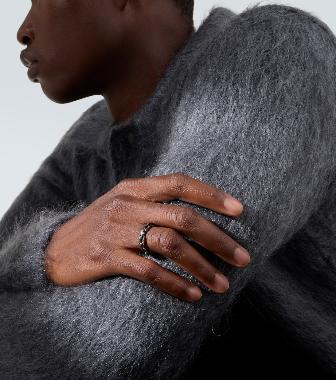 Bague Mini Deco Link en or 18 ct | Shay Jewelry