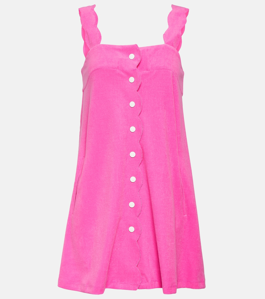 Scalloped cotton blend minidress | Marysia