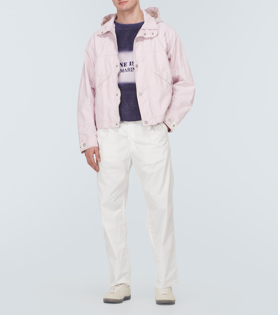 Pantalones rectos Marina de algodón | Stone Island
