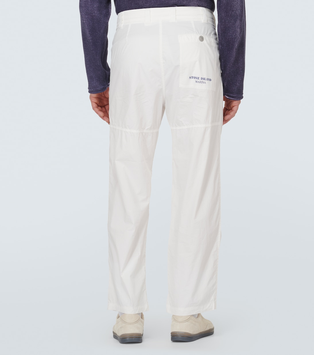 Pantalones rectos Marina de algodón | Stone Island