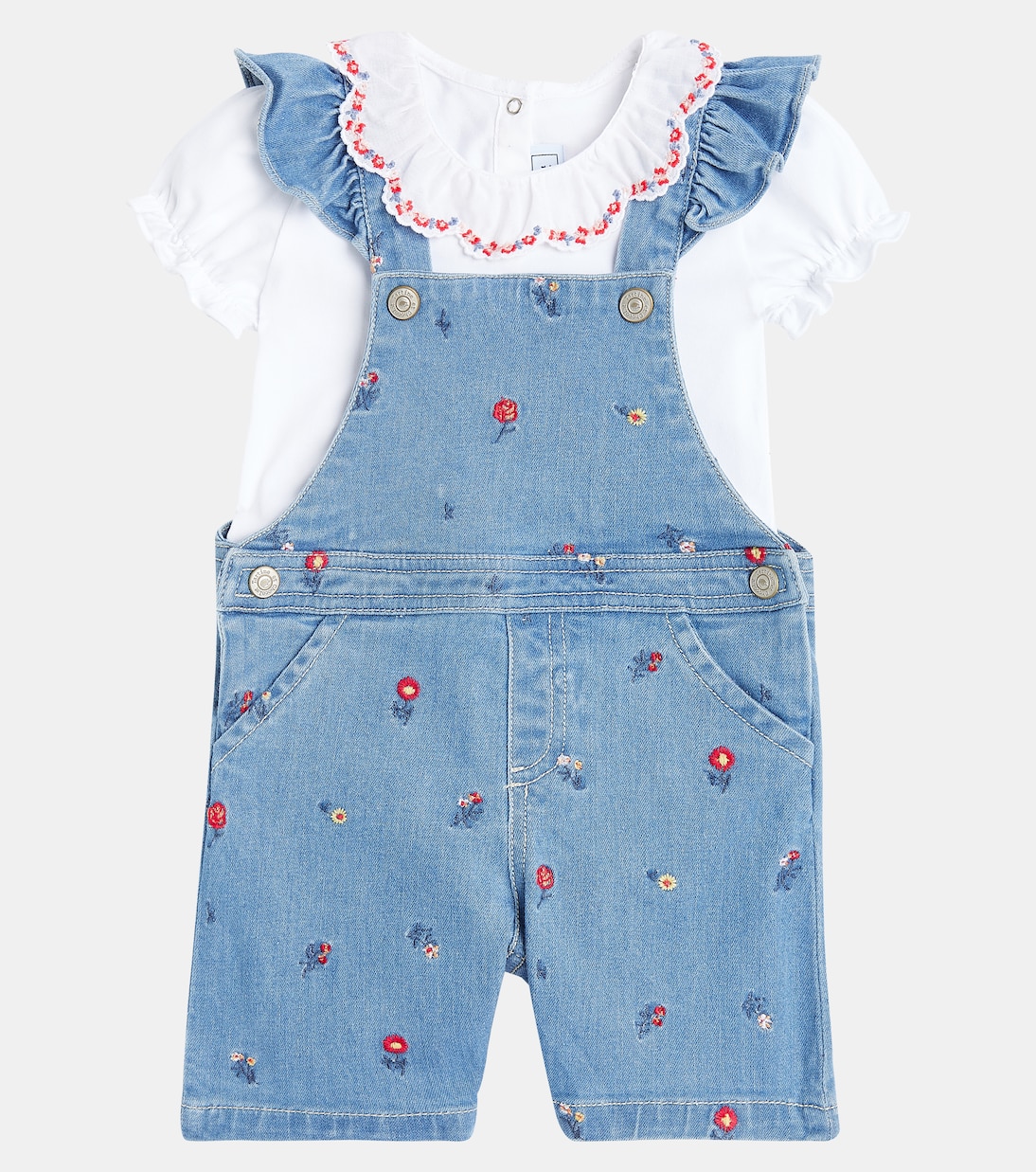 Bebé - set de mono en denim y body de algodón | Tartine et Chocolat