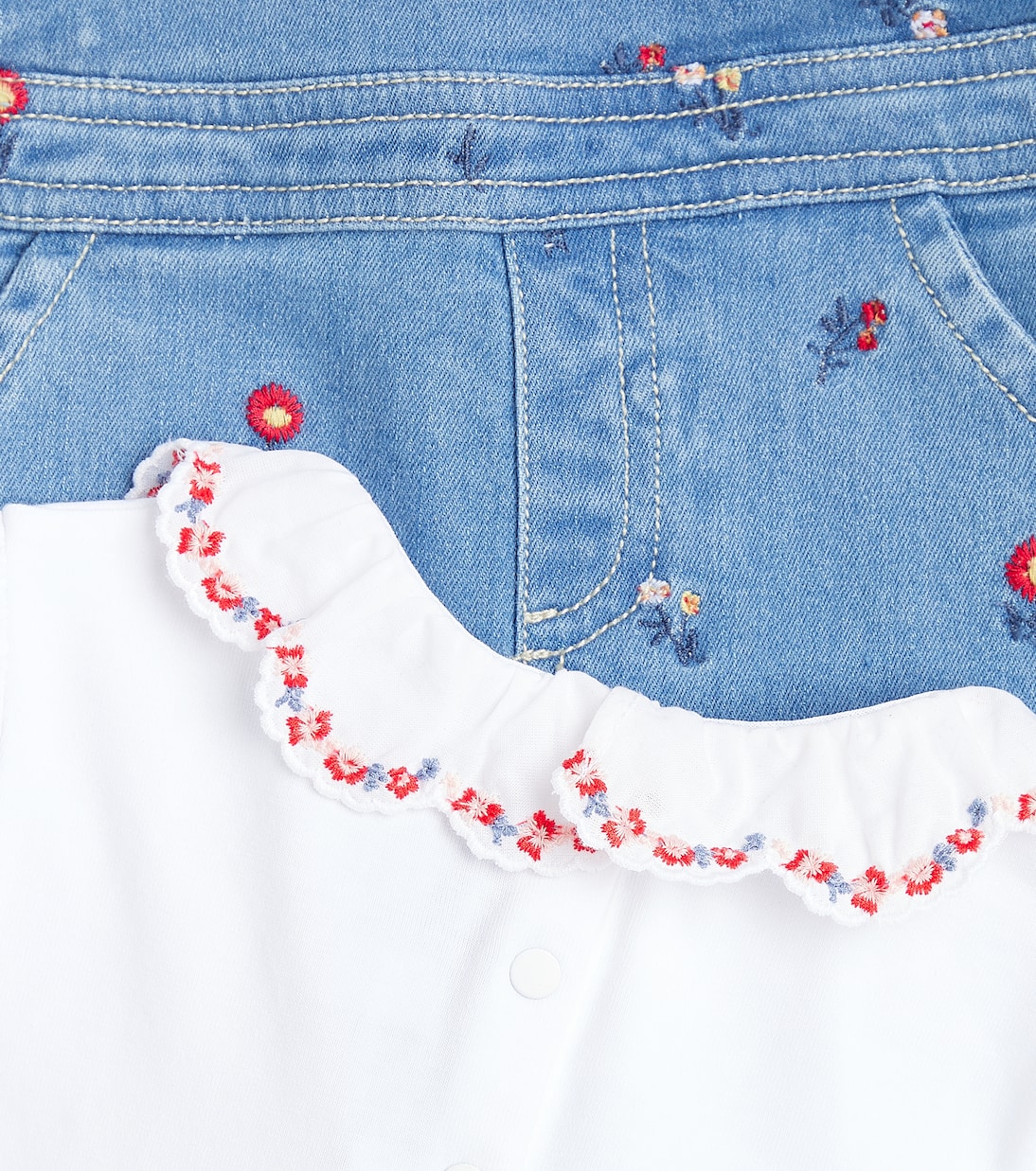 Bebé - set de mono en denim y body de algodón | Tartine et Chocolat