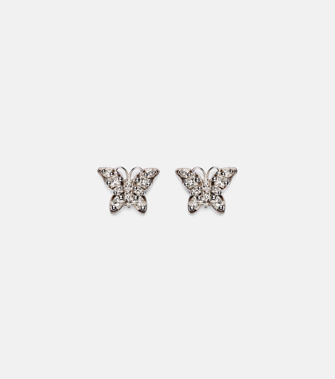 Boucles d'oreilles Fireworks Butterfly en or blanc 18 ct et diamants | Suzanne Kalan