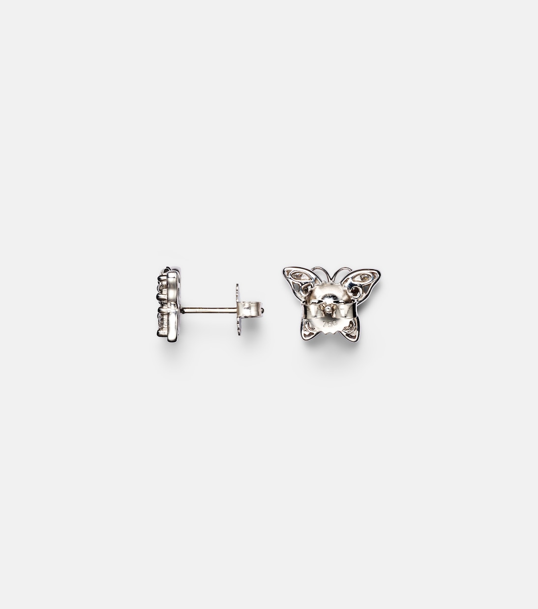 Boucles d'oreilles Fireworks Butterfly en or blanc 18 ct et diamants | Suzanne Kalan