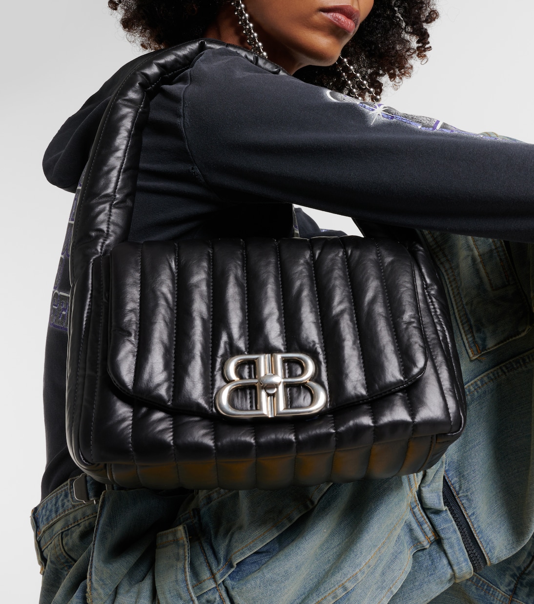 Borsa a spalla Monaco Small in pelle | Balenciaga
