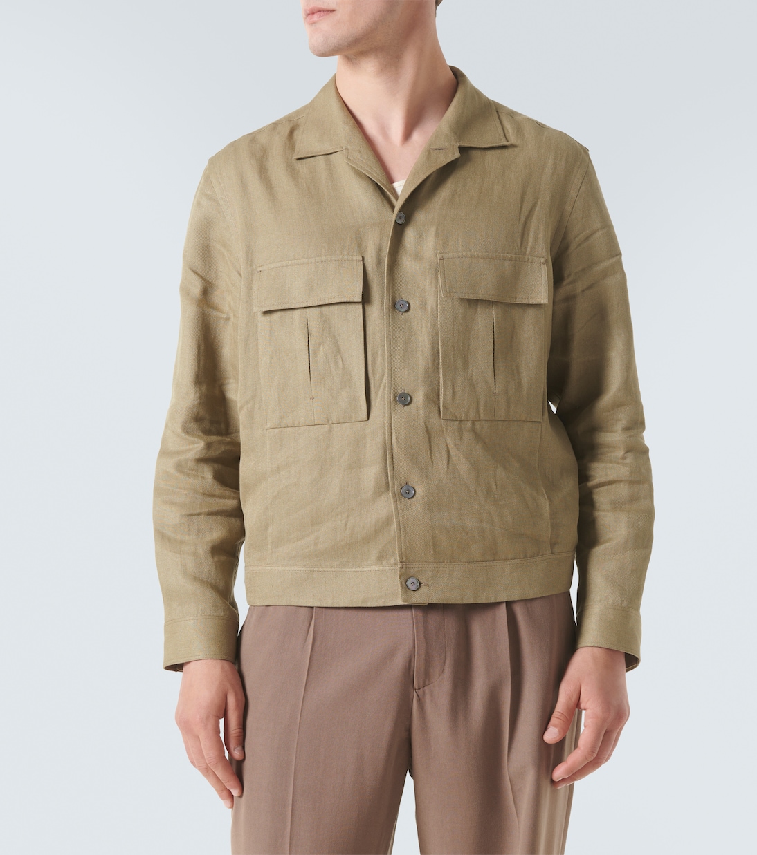 Hemdjacke aus Leinen | Zegna