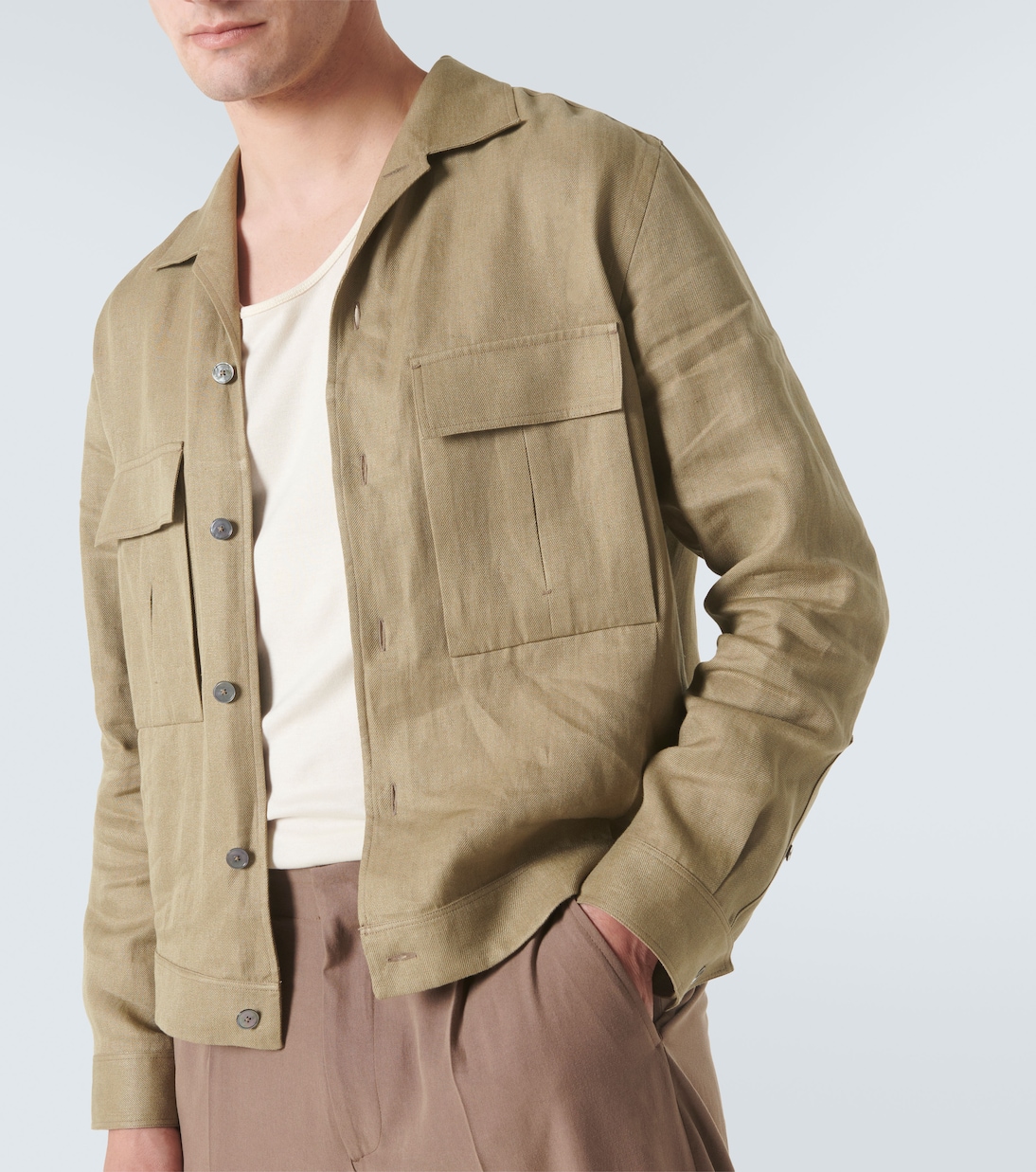 Hemdjacke aus Leinen | Zegna