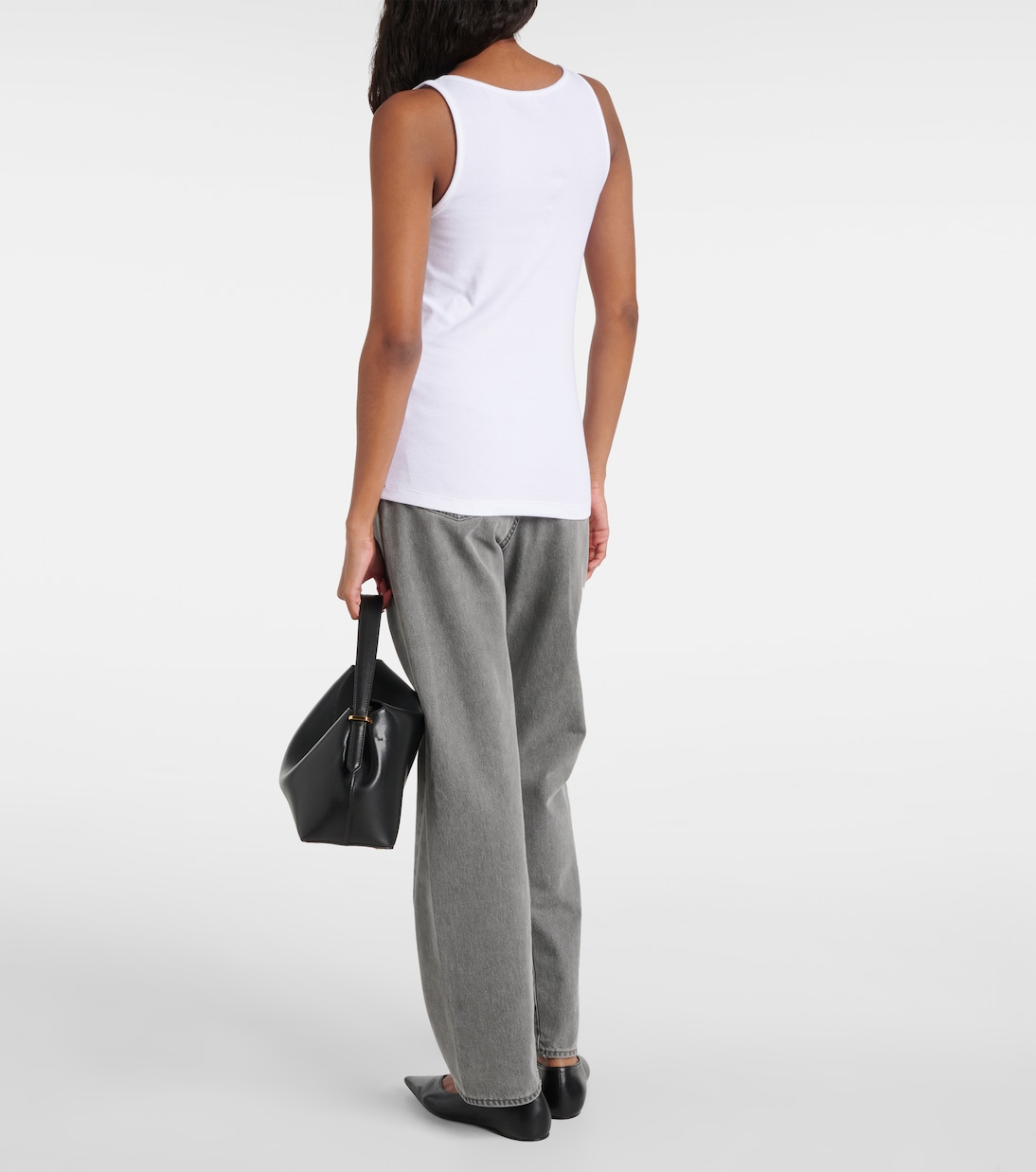 Ribbed-knit cotton-blend jersey tank top | Toteme
