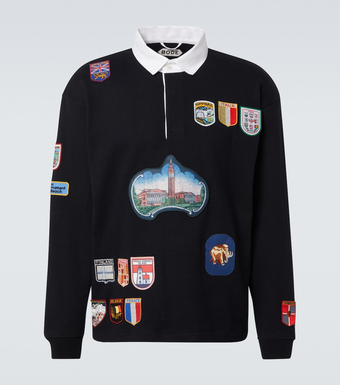 Polopullover Multi-Patch aus Baumwolle | Bode