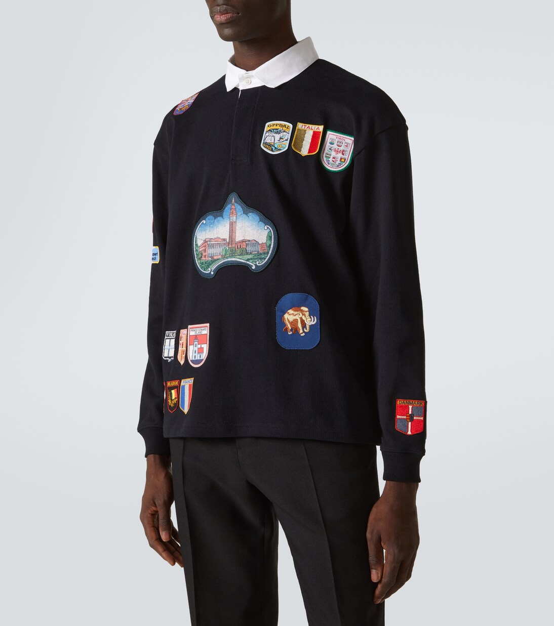 Polopullover Multi-Patch aus Baumwolle | Bode