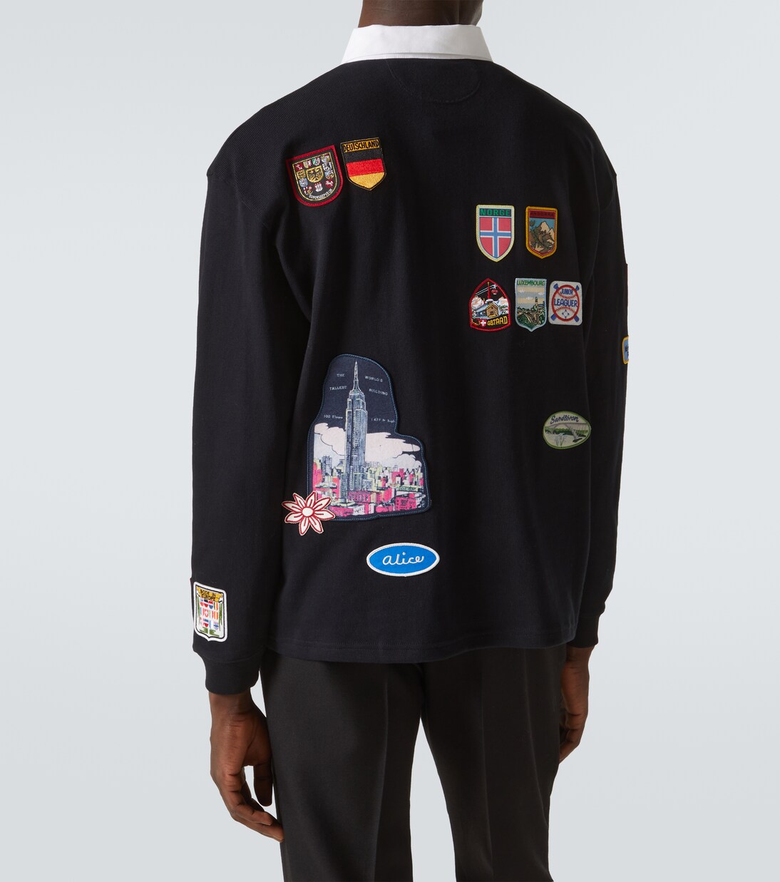 Polopullover Multi-Patch aus Baumwolle | Bode