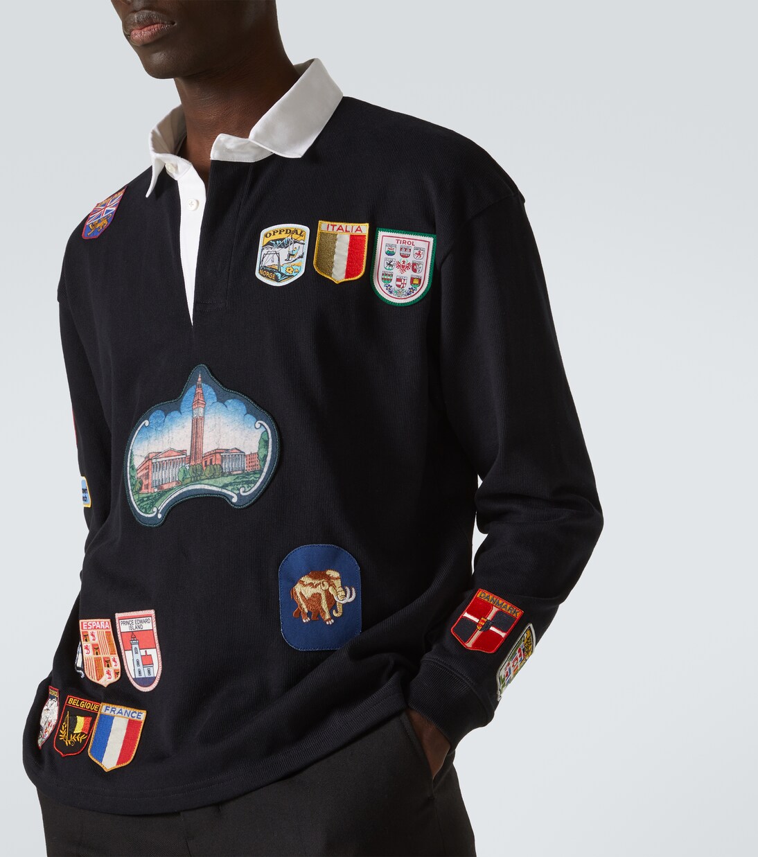 Polopullover Multi-Patch aus Baumwolle | Bode