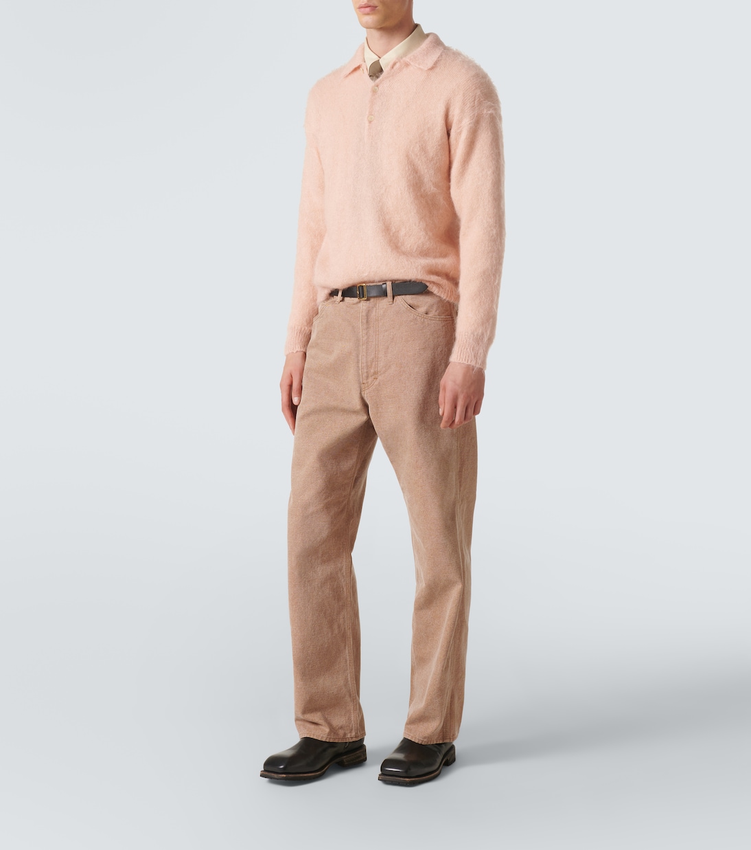 Polopullover aus Mohair und Wolle | Auralee