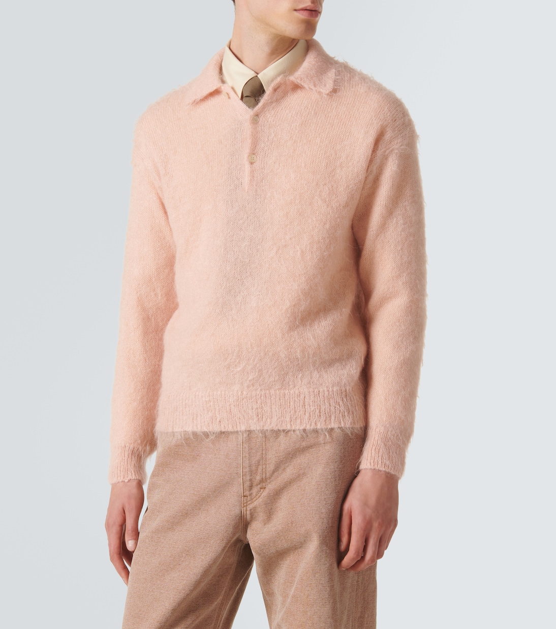 Polopullover aus Mohair und Wolle | Auralee