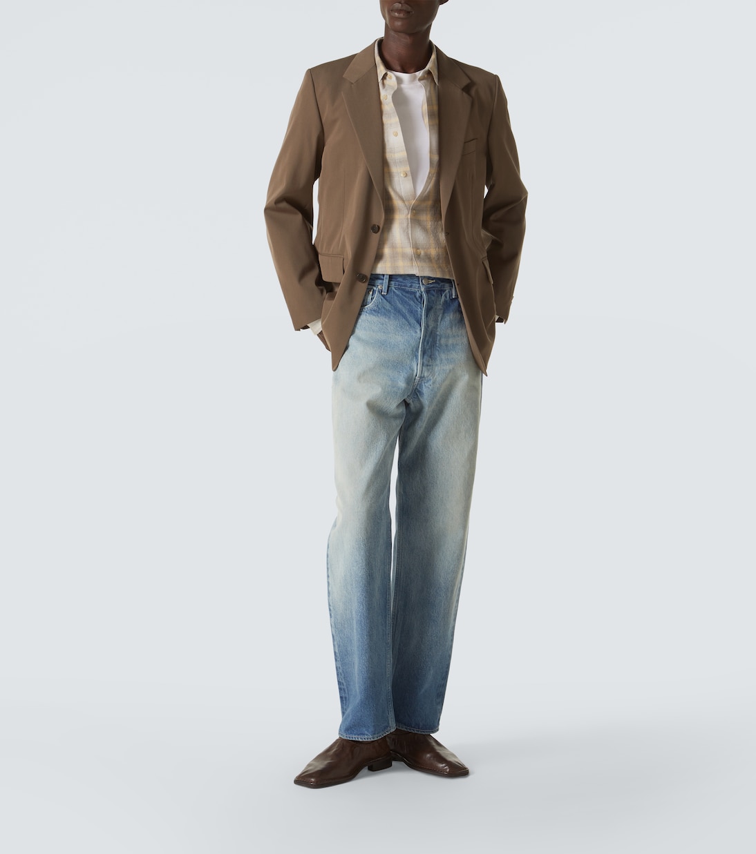 Faded wide-leg jeans | Auralee