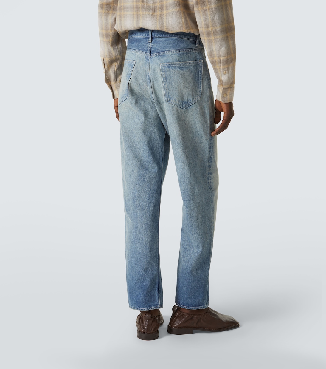 Faded wide-leg jeans | Auralee
