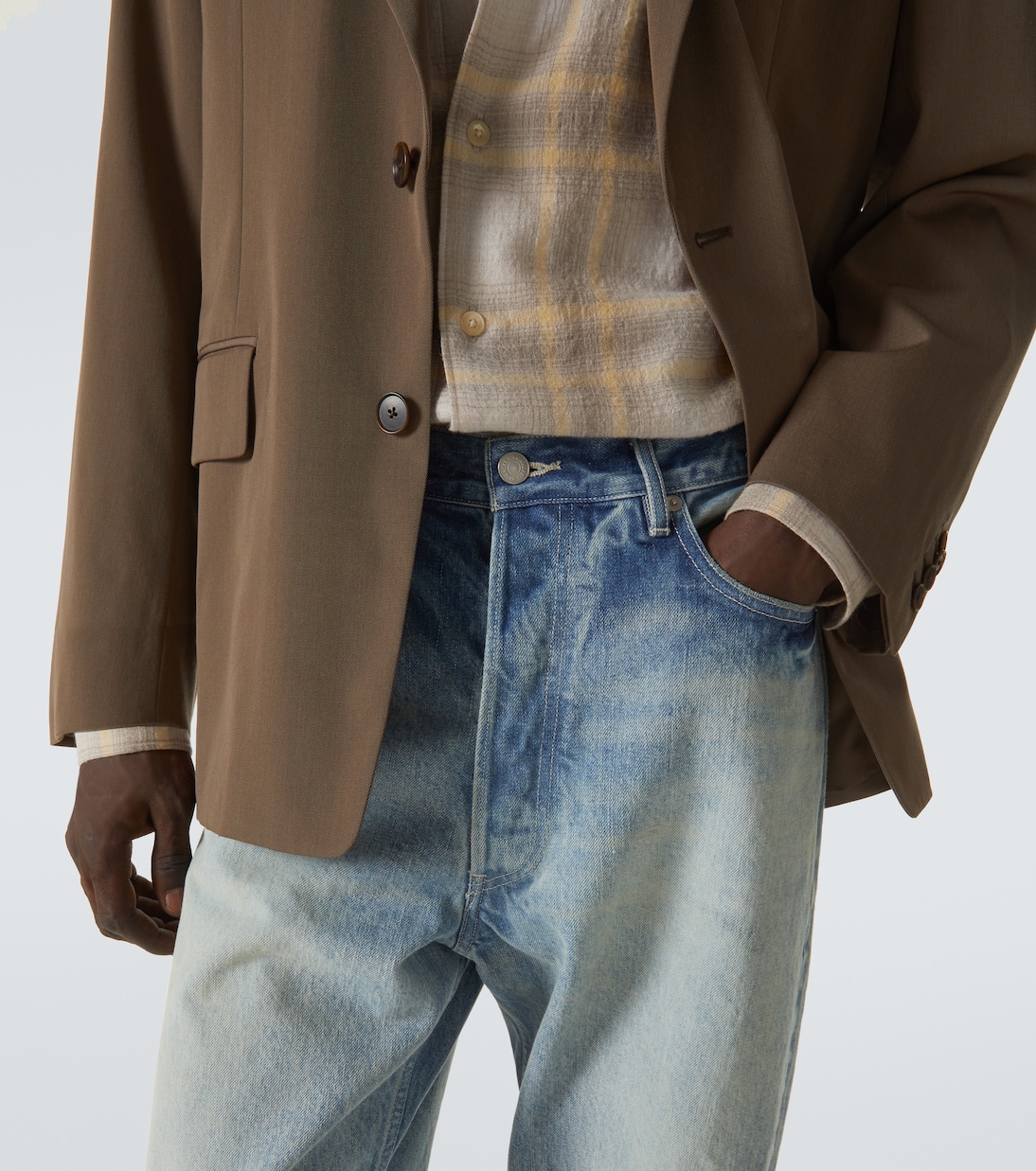 Faded wide-leg jeans | Auralee