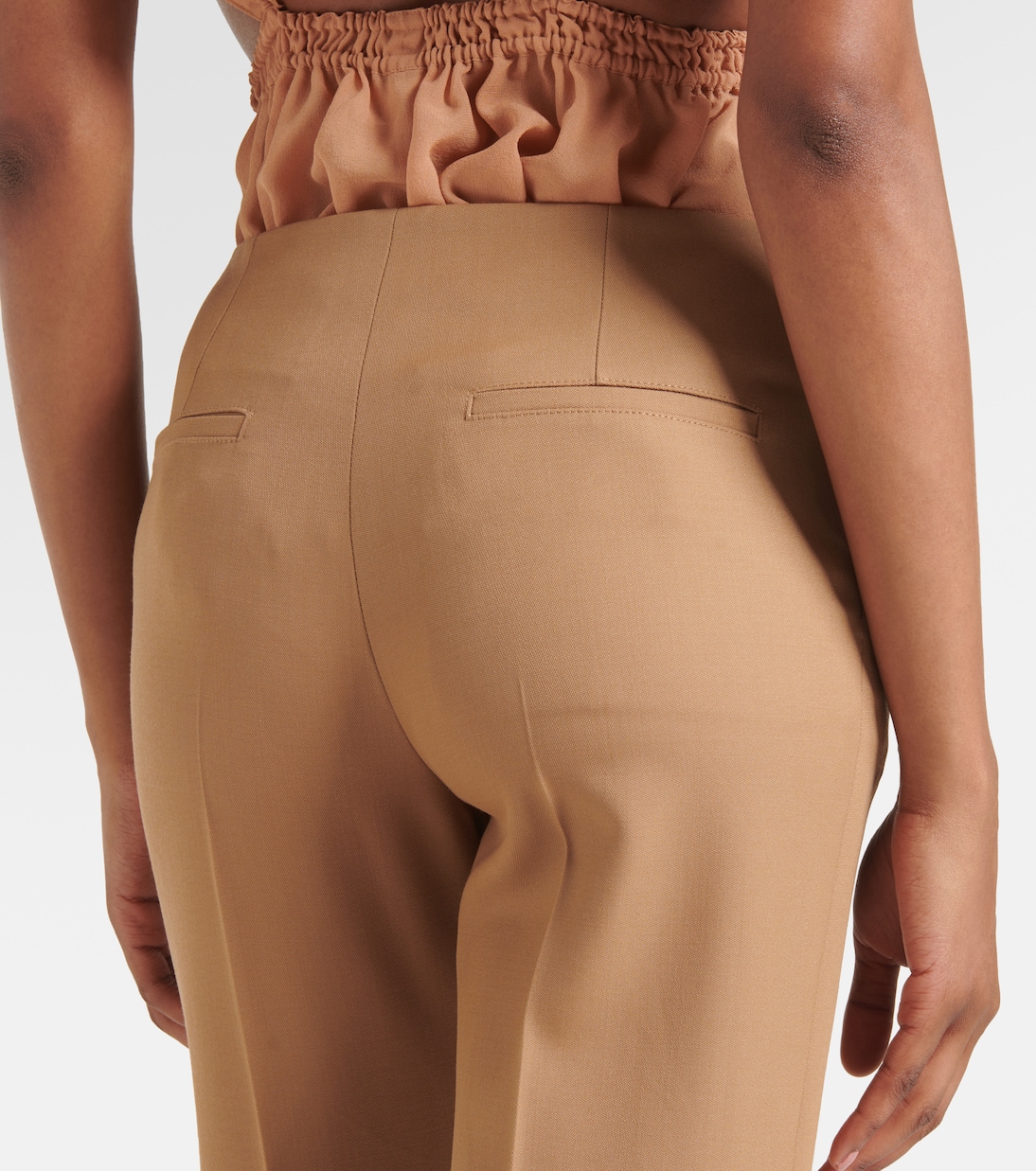 Pantaloni regular in lana a vita media | Chloé