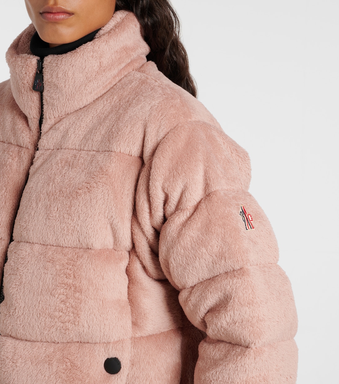 Chaqueta de Esquí Moncler Grenoble con Detalles de Pelo Sintético para Jóvenes