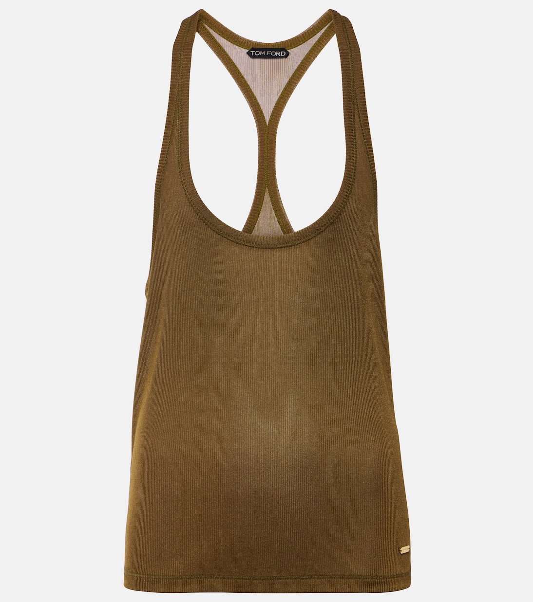 Ribbed-knit crêpe jersey tank top | Tom Ford