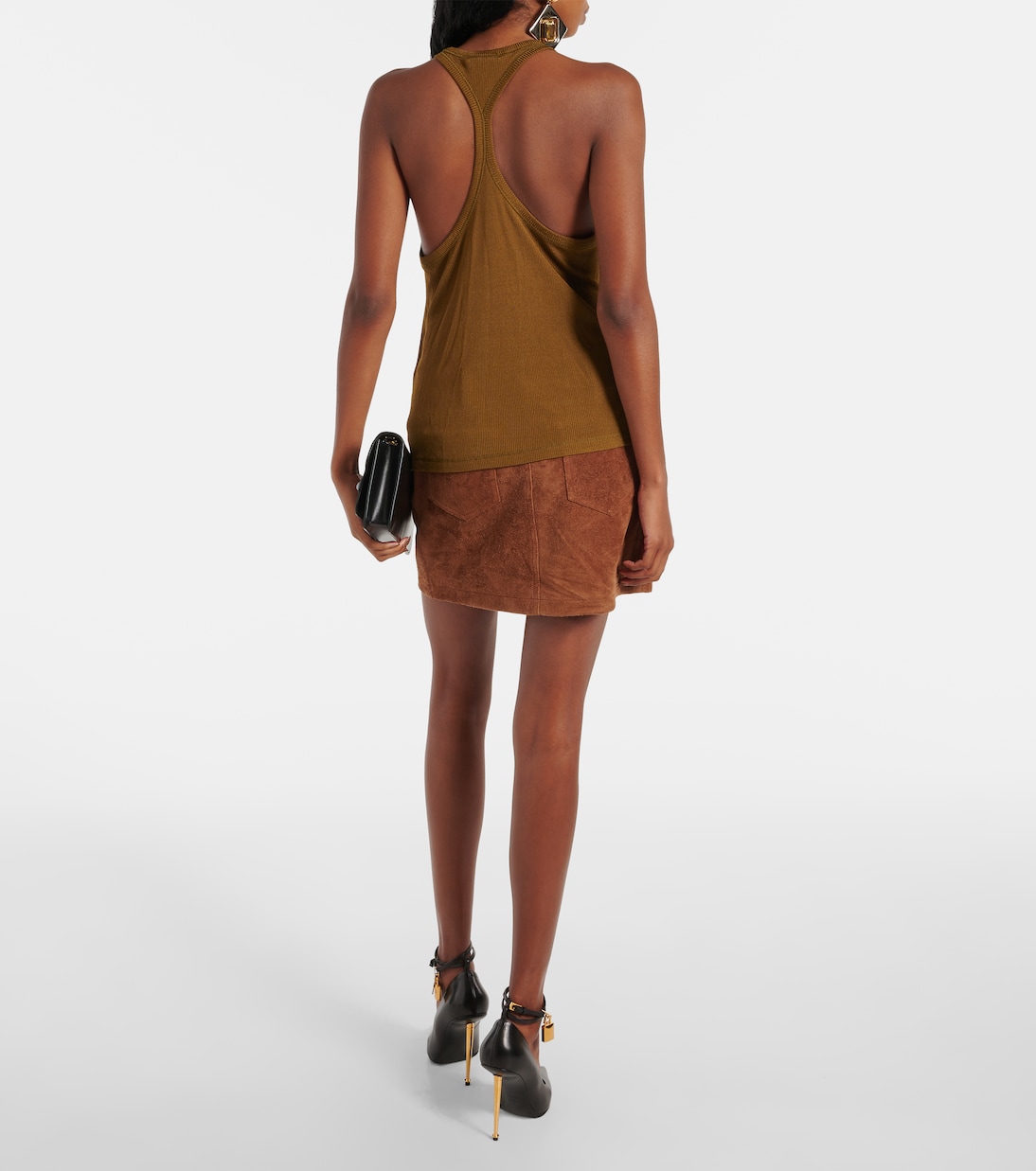 Ribbed-knit crêpe jersey tank top | Tom Ford