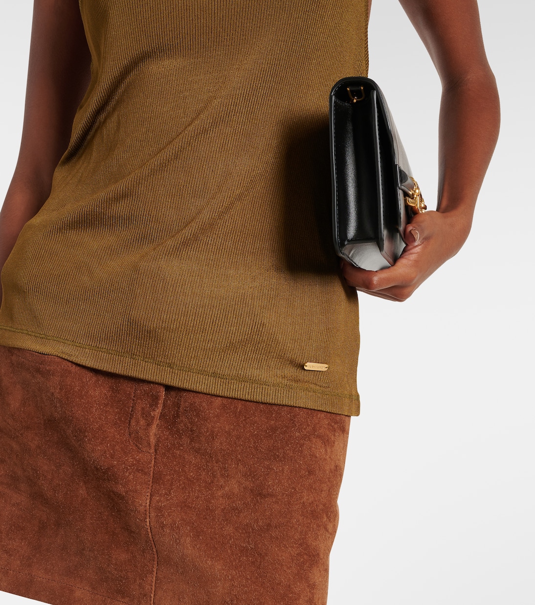 Ribbed-knit crêpe jersey tank top | Tom Ford