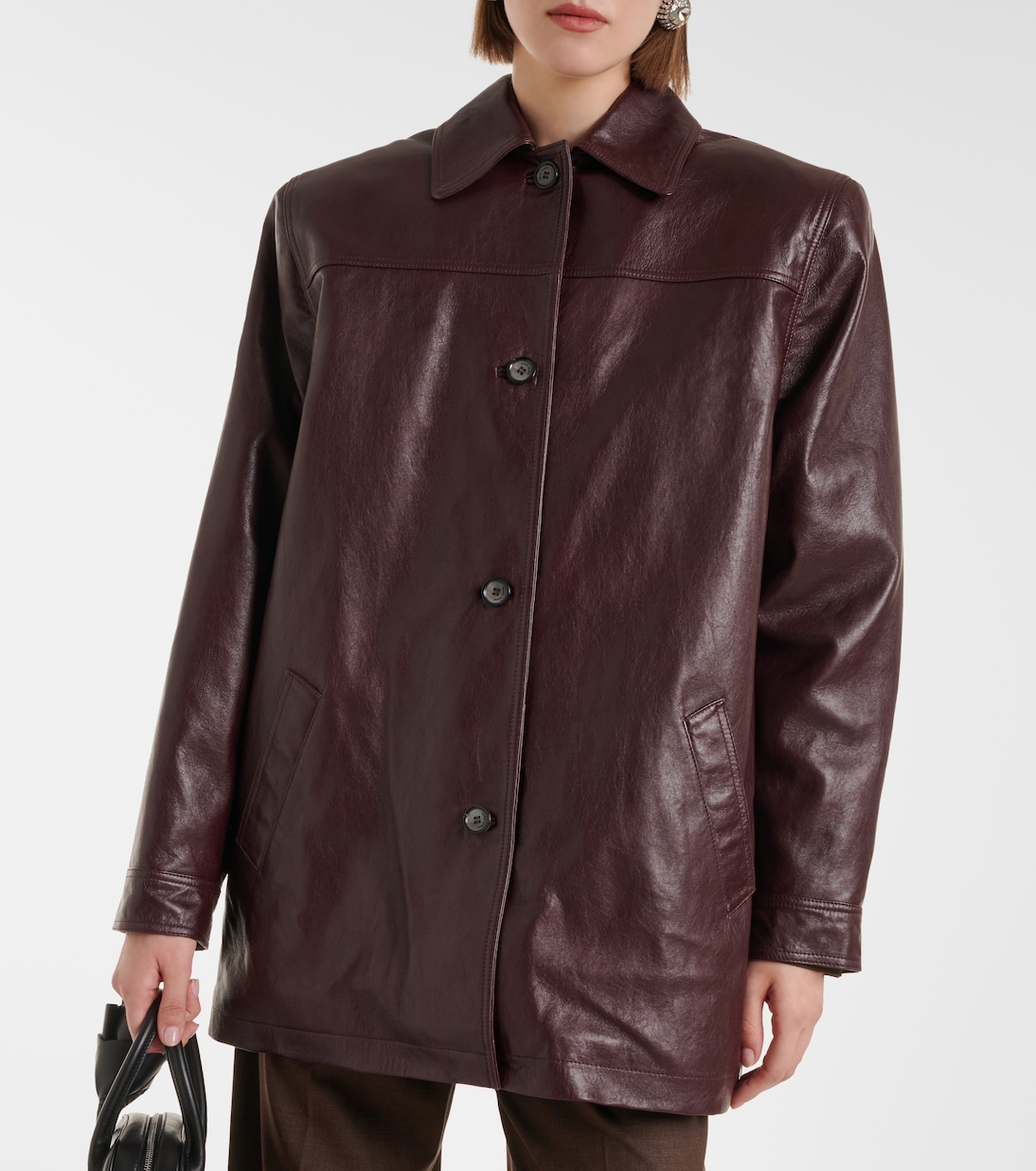 Oversized leather jacket | Magda Butrym