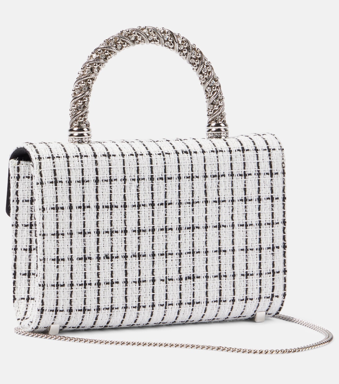 Sac Envelope Flower Jewel en tweed | Roger Vivier