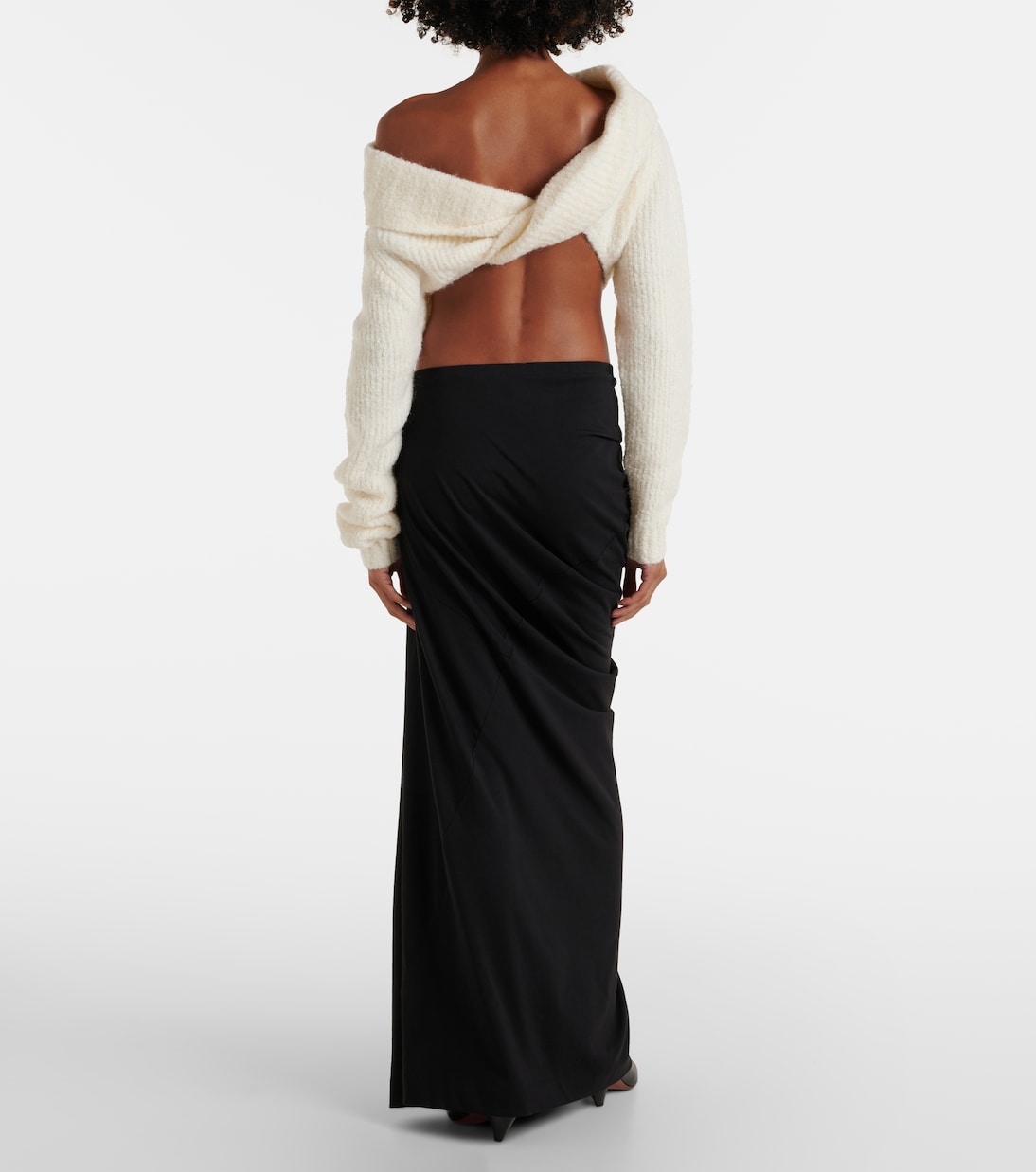 Off-shoulder bouclé sweater | Christopher Esber