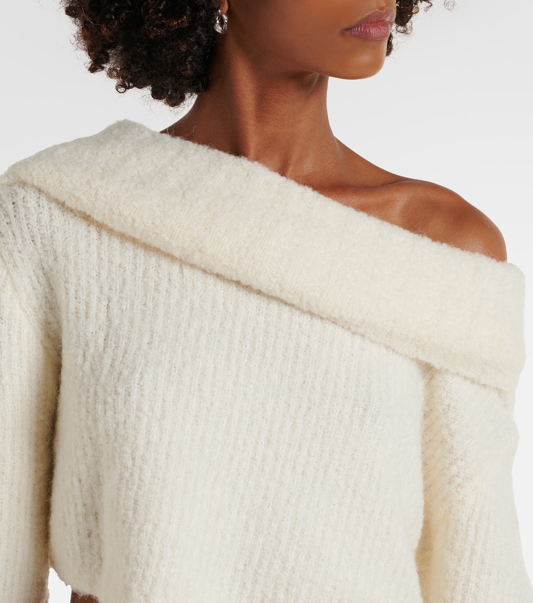 Off-shoulder bouclé sweater | Christopher Esber