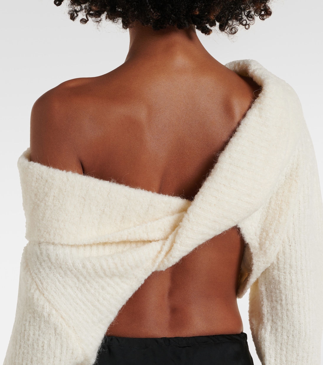 Off-shoulder bouclé sweater | Christopher Esber