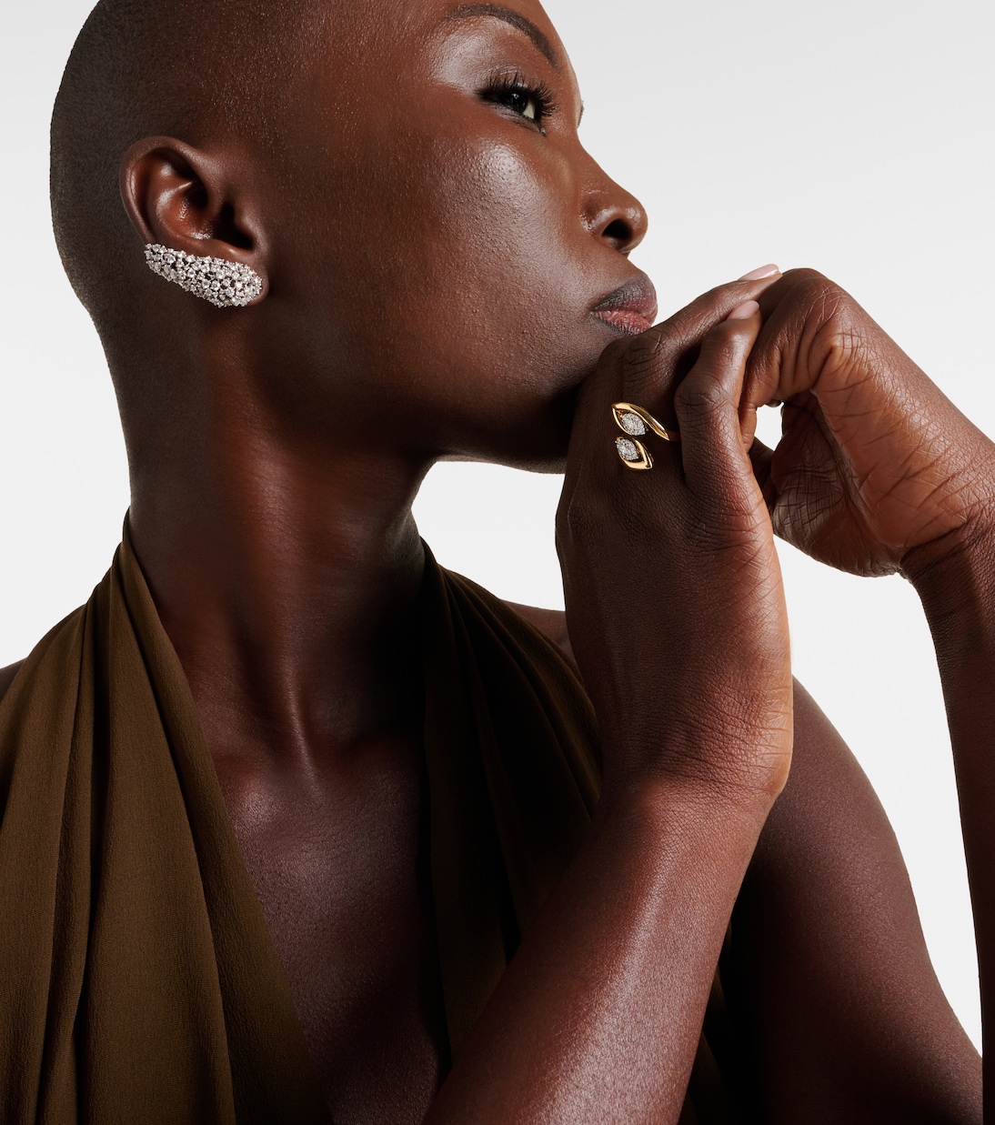 Bague Golden Strands en or blanc et jaune 18 ct et diamants | Yeprem