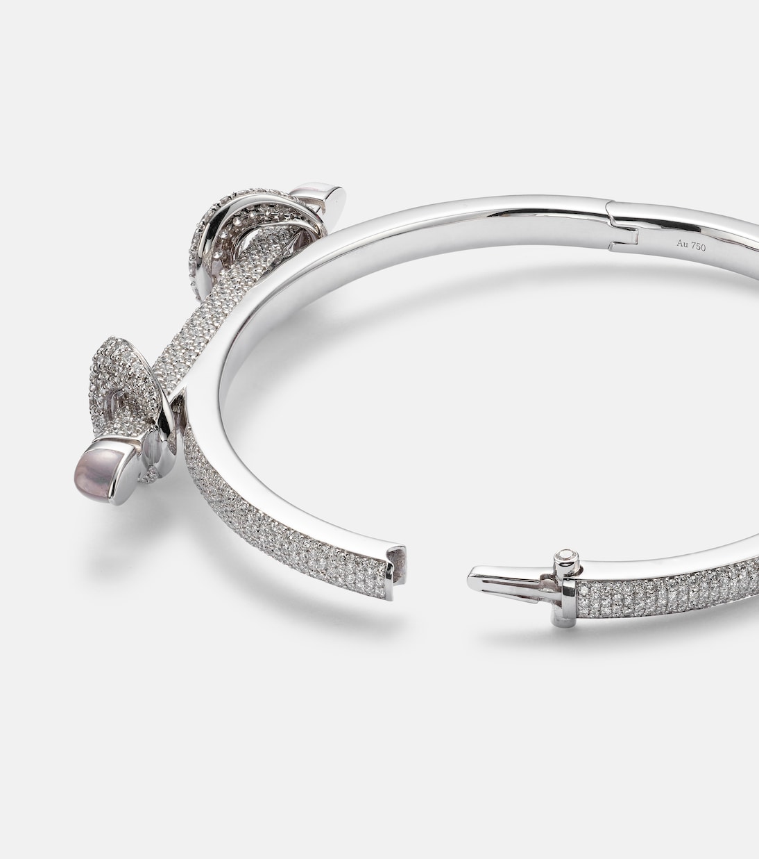 Bracciale Chakra Icon in oro bianco 18kt con diamanti e quarzi | Ananya