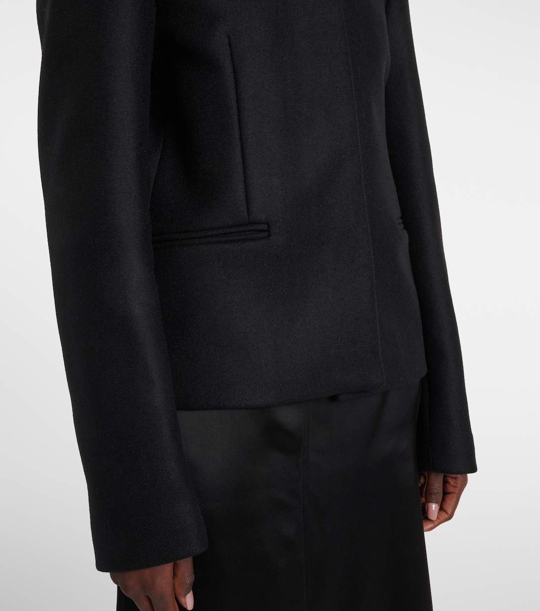 Shearling-trimmed wool-blend jacket | Toteme