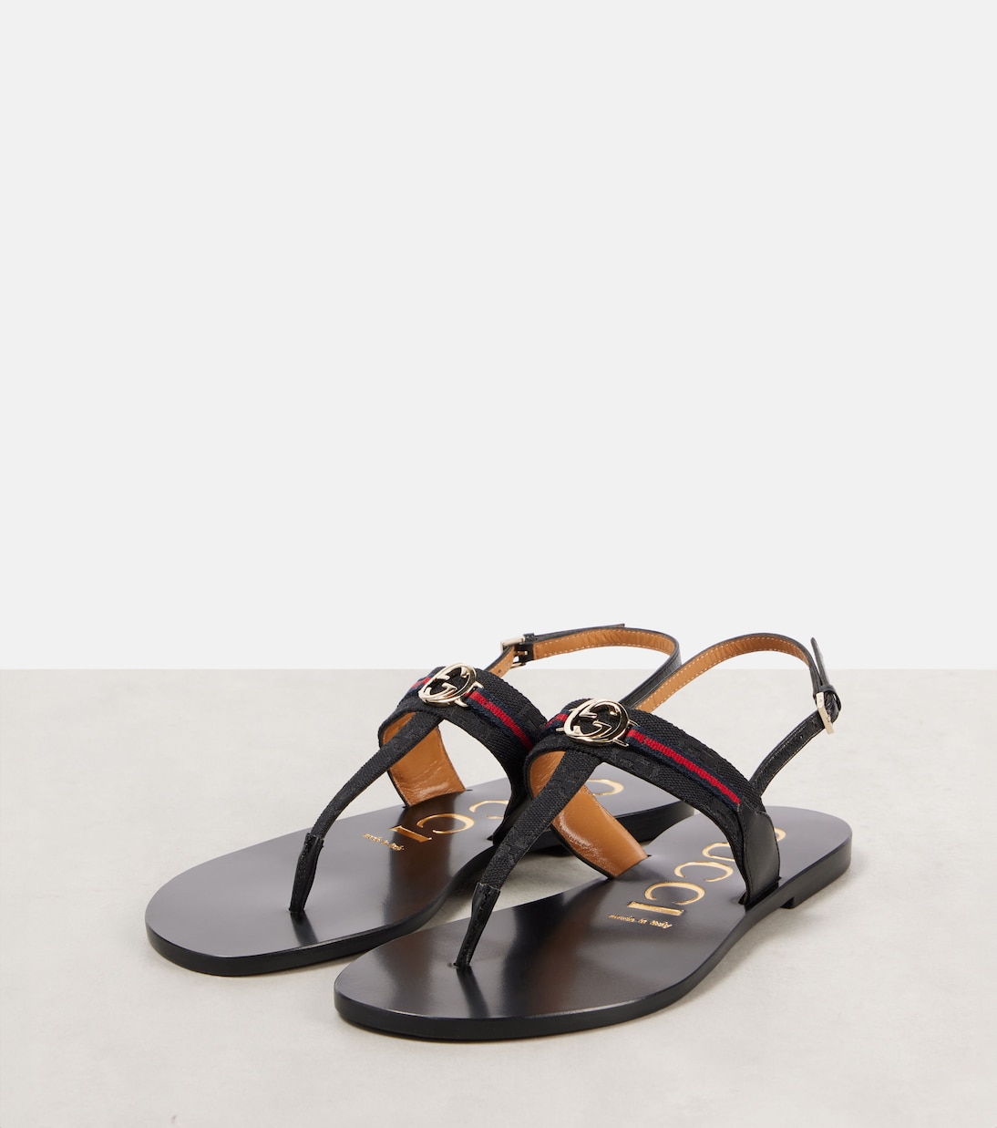 Sandalen Interlocking G aus Canvas | Gucci