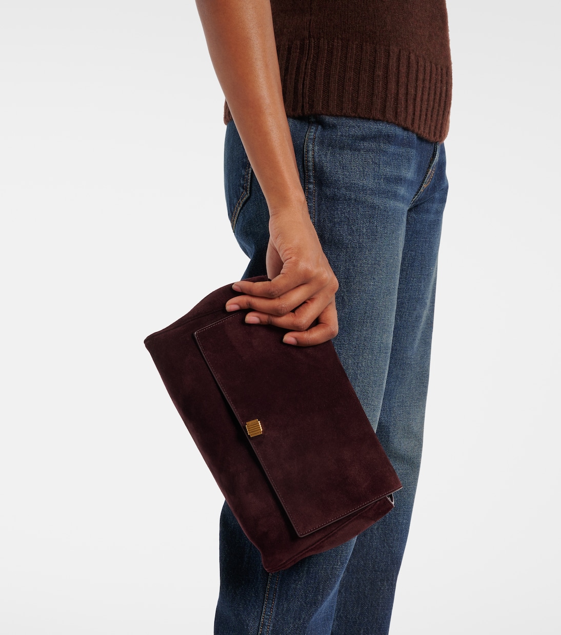 Clutch Cate in suede | Khaite