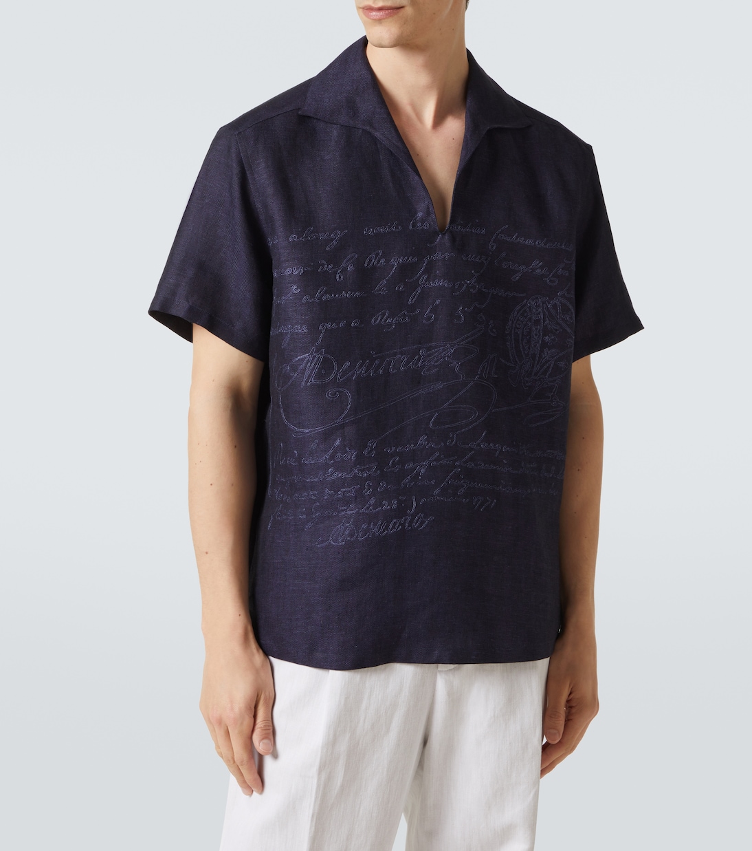 Polo de lino bordado | Berluti