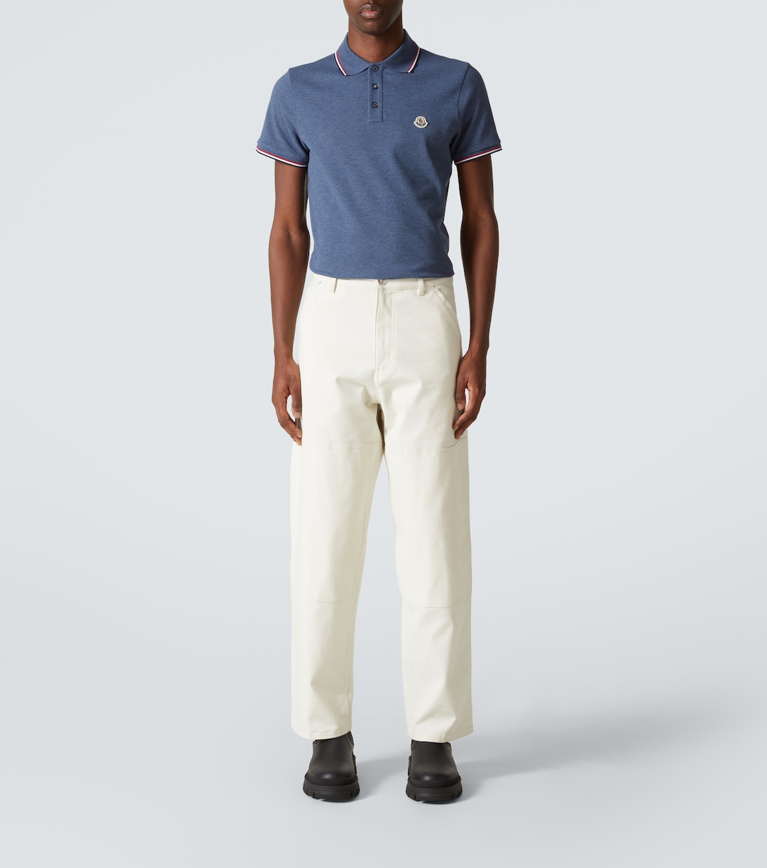 Polo en coton à logo | Moncler