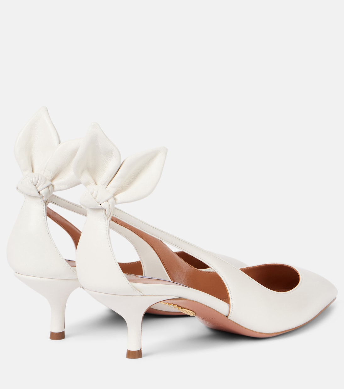 Scarpe con fiocco Aquazzura in pelle per un look giovanile