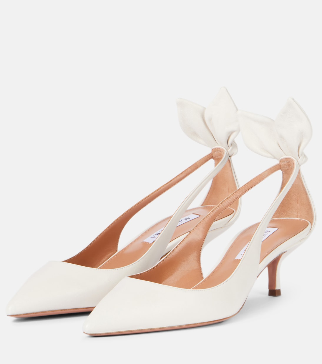 Scarpe con fiocco Aquazzura in pelle per un look giovanile