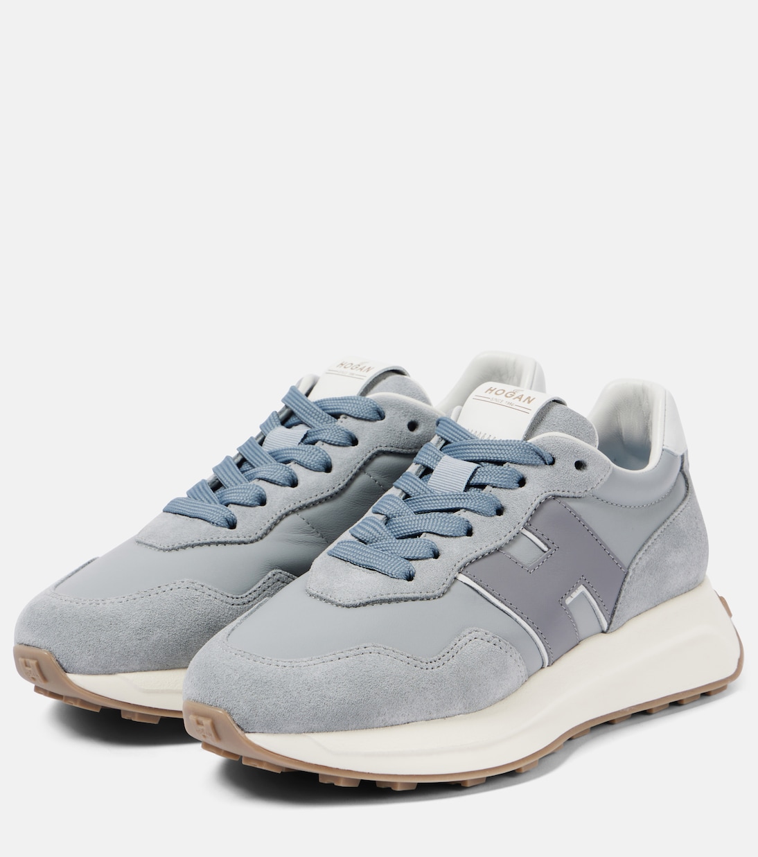Scarpe sportive Hogan H641 in pelle e suede, stile giovane e moderno