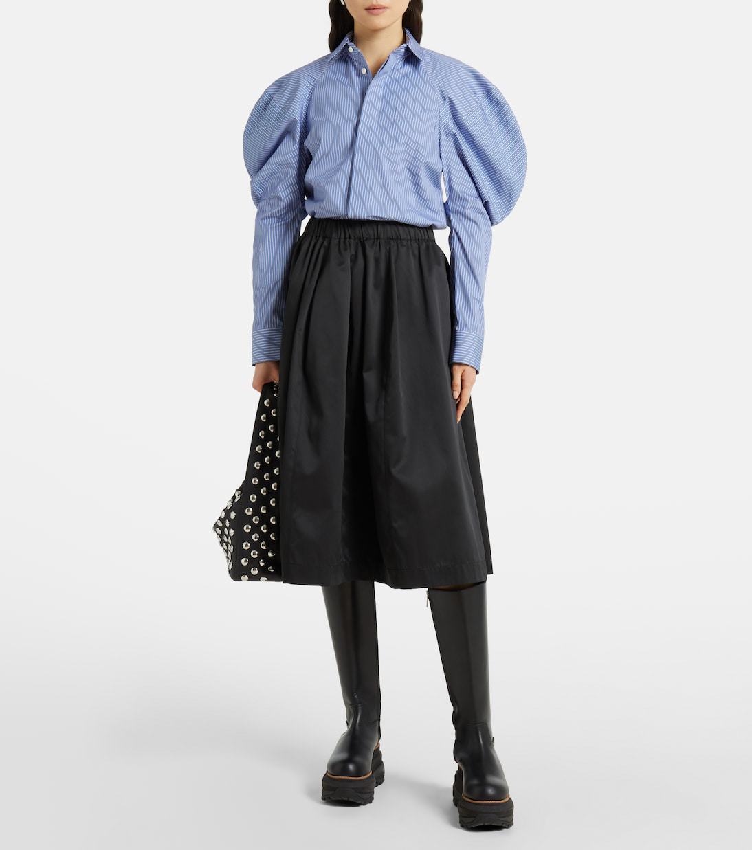 Camicia in popeline di cotone a righe | Sacai
